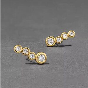 Alexis Bittar Asterales Gold Bar Earrings